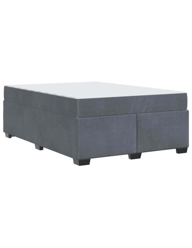 Struttura del letto Grigio scuro 160 x 200 cm Tessuto