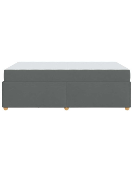 Struttura letto con materasso Grigio scuro 120 x 200 cm Tessuto
