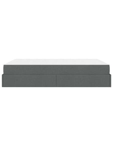 Struttura del letto Altro Grigio scuro 160 x 200 cm Tessuto
