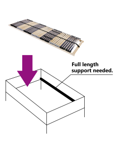 Base a doghe Marrone 90 x 190 cm Legno massello di faggio