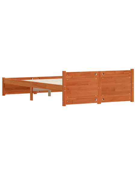 Struttura del letto con testiera Cera marrone 120 x 190 cm