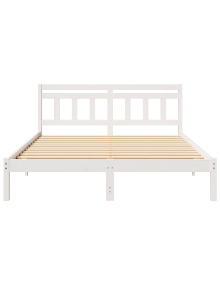 Struttura del letto Bianco 160 x 200 cm Legno di pino massello