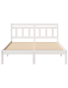 Struttura del letto Bianco 120 x 190 cm Pino massello