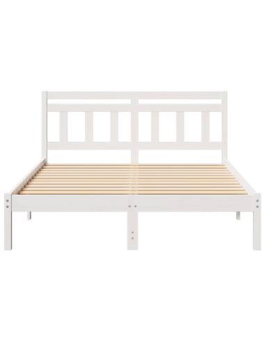Struttura del letto Bianco 120 x 190 cm Pino massello