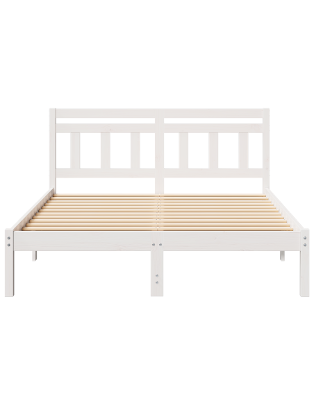 Struttura del letto Bianco 120 x 190 cm Pino massello
