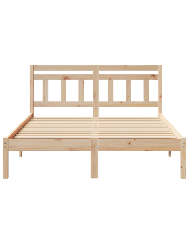 Struttura del letto Marrone 140 x 190 cm Pino massello
