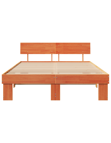 Struttura del letto Cera marrone 160 x 200 cm Legno di pino
