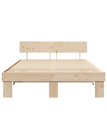 Struttura del letto Marrone 150 x 200 cm Legno di pino massello