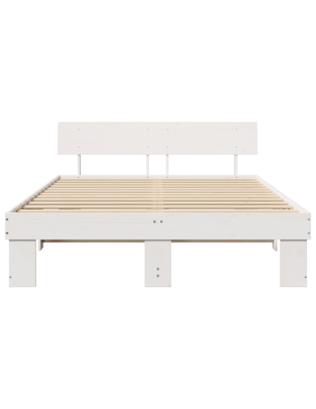 Struttura del letto Bianco 140 x 200 cm Legno di pino massello