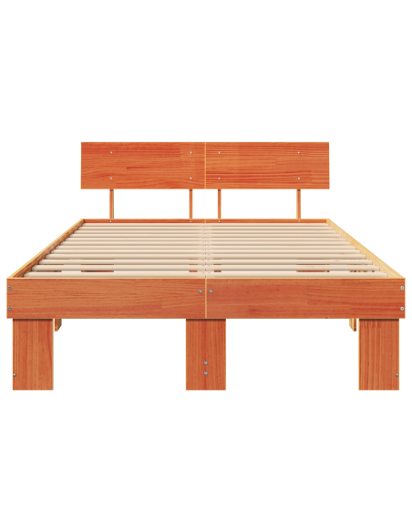 Struttura del letto Marrone cerato 120 x 190 cm Pino massello