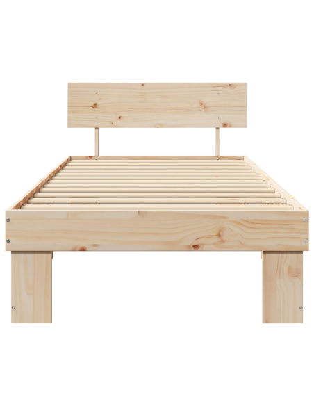 Struttura del letto Marrone 100 x 200 cm Legno di pino massello