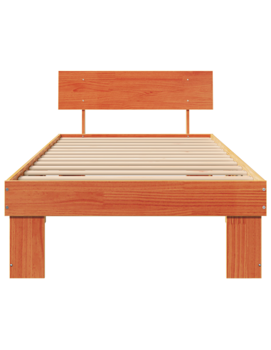 Struttura del letto Marrone cerato 90 x 200 cm Pino massello