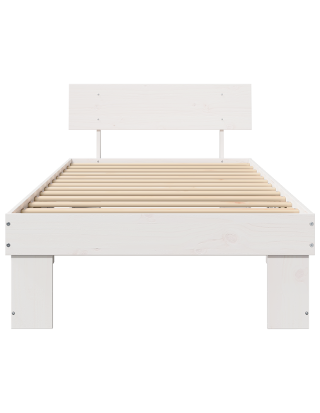 Struttura del letto Bianco 90 x 190 cm Legno di pino massello