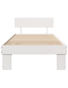 Struttura del letto Bianco 75 x 190 cm Pino massello