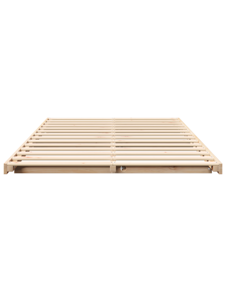 Struttura letto a terra Marrone 120 x190 cm