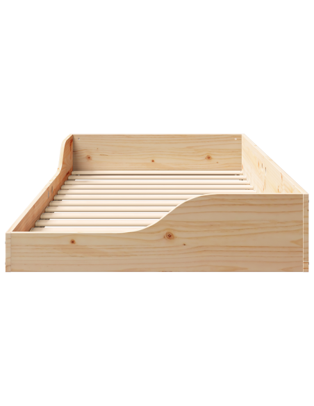 Struttura letto a terra Marrone 90 x 190 cm