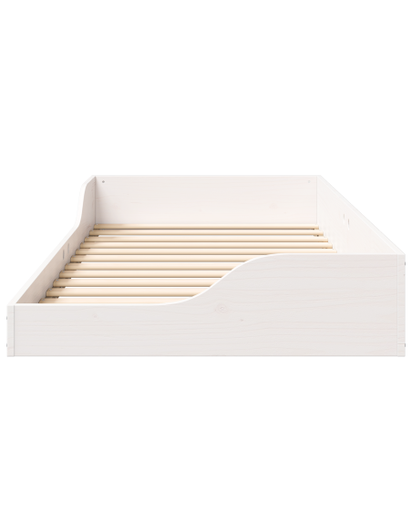 Struttura letto a terra Bianco 90 x 190 cm