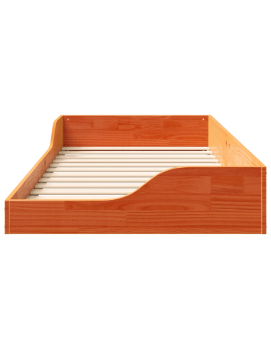 Struttura del letto Marrone cerato 75 x 190 cm Pino massello