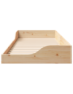 Struttura del letto Marrone 90 x 210 cm Pino massello