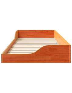 Struttura del letto Marrone cerato 90 x 210 cm Pino massello