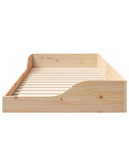 Struttura del letto Marrone 100 x 210 cm Pino massello