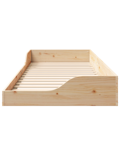 Struttura del letto Marrone 90 x 220 cm Pino massello