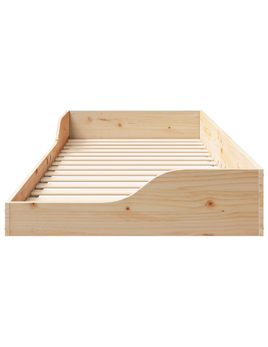Struttura del letto Marrone 90 x 220 cm Pino massello