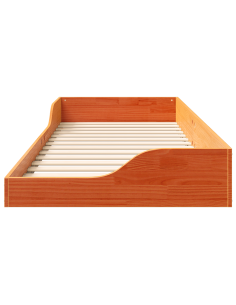 Struttura del letto Marrone cerato 90 x 220 cm Pino massello