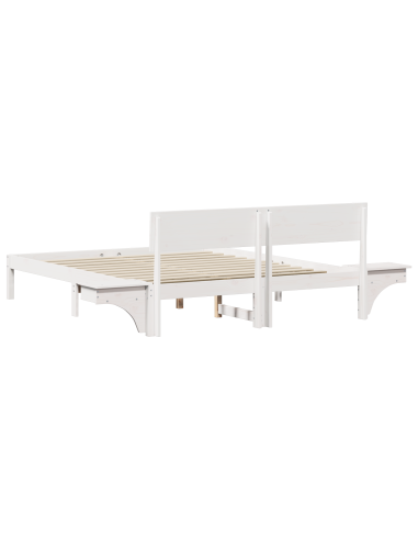Struttura del letto Bianco 150 x 200 cm Pino massello