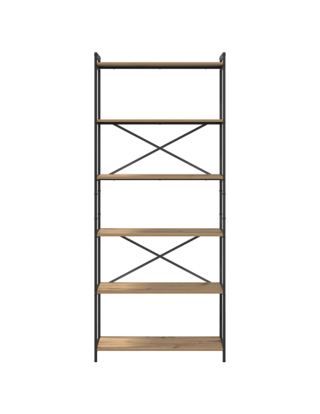 Libreria rovere artigianale 80 x 30 x 188 cm Legno multistrato