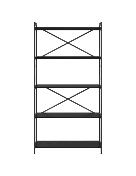 Libreria Rovere nero 80 x 30 x 153 cm Legno multistrato