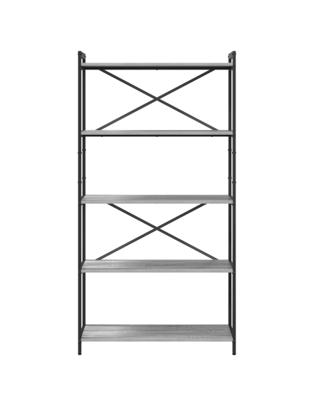 Libreria Grigio sonoma 80 x 30 x 155 cm Legno multistrato