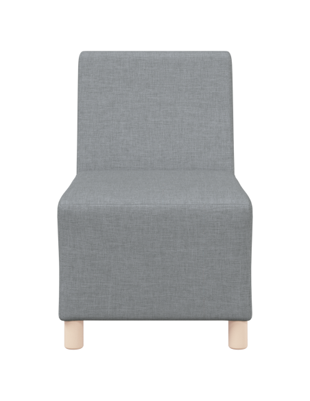 Poltrona Divano Grigia Chiara 55 cm Tessuto 2 pcs Grigio chiaro