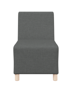 Unità di Divano Modulare Senza Braccioli 2 pcs Grigio scuro