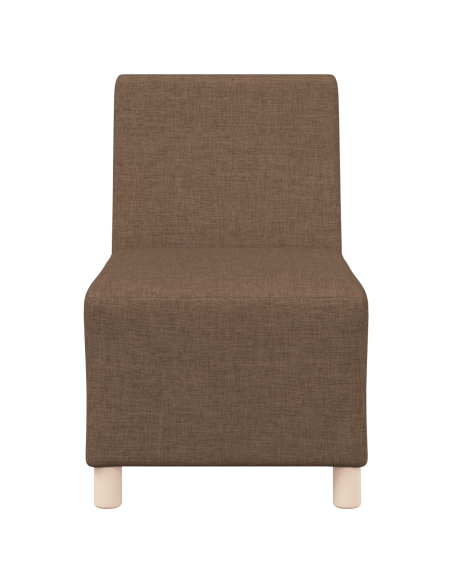 Poltrona Divano Grigia Chiara 55 cm Tessuto 2 pcs Marrone