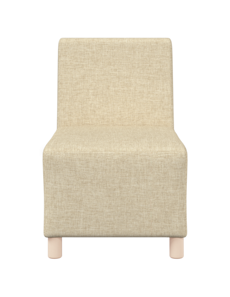 Poltrona Divano Grigia Chiara 55 cm Tessuto 2 pcs Crema