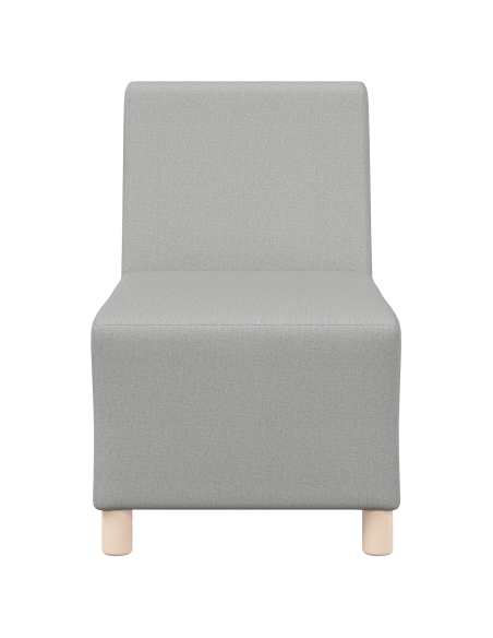 Poltrona Divano Grigia Chiara 55 cm Tessuto 2 pcs Grigio nuvola