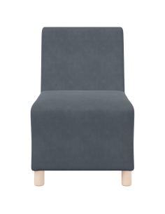 Unità di Divano Modulare Senza Braccioli 2 pcs Grigio scuro