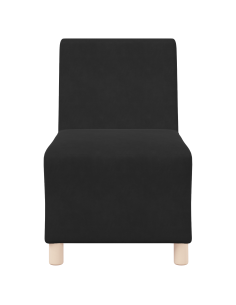 Unità di Divano Modulare Senza Braccioli 2 pcs Nero