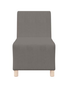 Unità di Divano Modulare Senza Braccioli 2 pcs Grigio chiaro