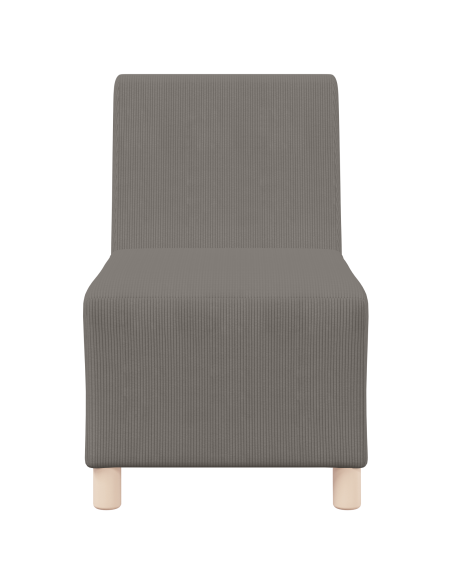 Unità di Divano Modulare Senza Braccioli 2 pcs Grigio chiaro