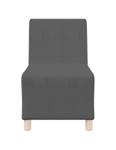 Unità di Divano Modulare Senza Braccioli 2 pcs Grigio scuro