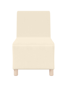 Unità di Divano Modulare Senza Braccioli 2 pcs Crema