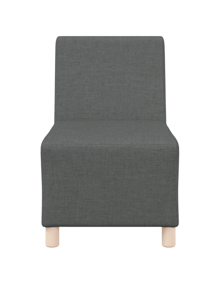 Unità di Divano Modulare Senza Braccioli 3 pcs Grigio scuro