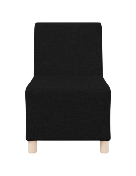 Poltrona Divano Grigia Chiara 55 cm Tessuto 3 pcs Nero