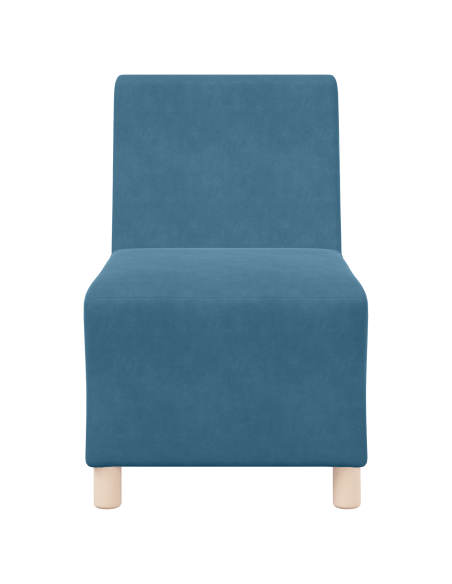 Poltrone Divano 3 pcs Blu 55 x 74 x 82 cm Velluto