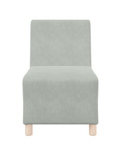 Unità di Divano Modulare Senza Braccioli 3 pcs Grigio chiaro