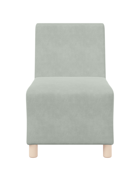 Poltrone Divano 3 pcs Grigio chiaro 55 x 74 x 82 cm Velluto