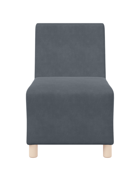 Unità di Divano Modulare Senza Braccioli 3 pcs Grigio scuro