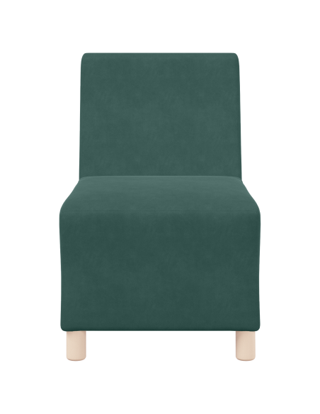 Poltrone Divano 3 pcs Verde scuro 55 x 74 x 82 cm Velluto